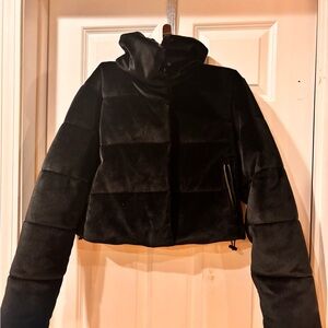 ALO Yoga Black Corduroy Puffer Jacket